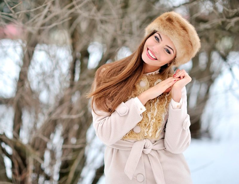 Girl in coat