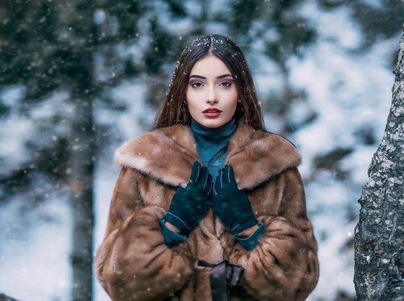 Girl in a fur coat