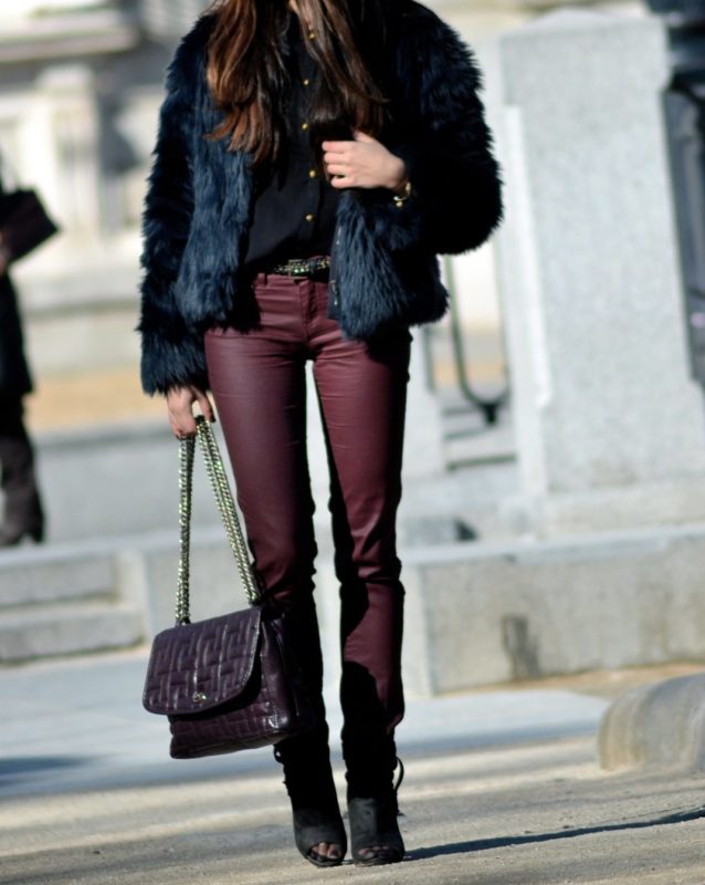 Casual style with fur coat