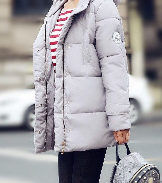 Gray puffer jacket