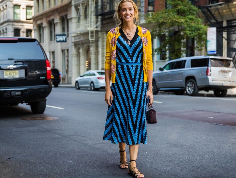 Yellow cardigan