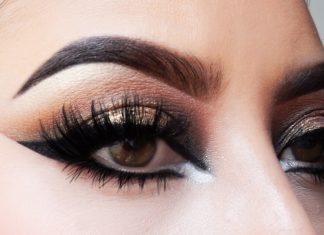 Evening makeup for brown eyes