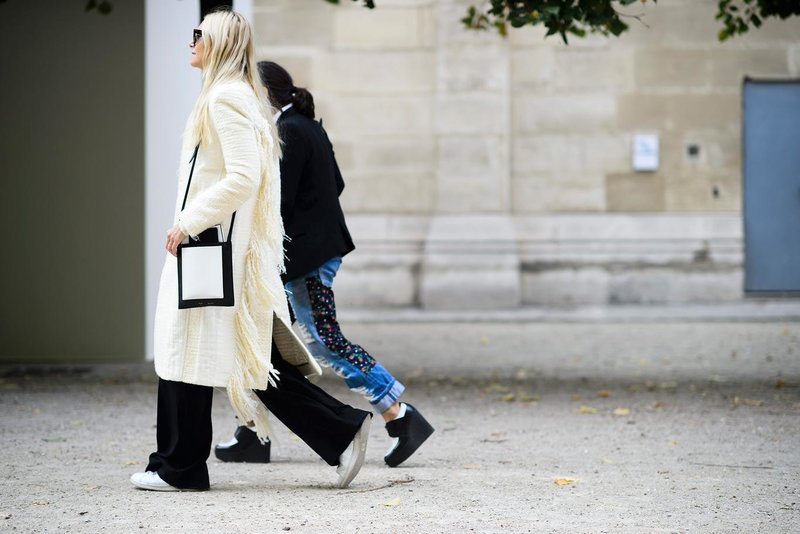 Long white cardigan