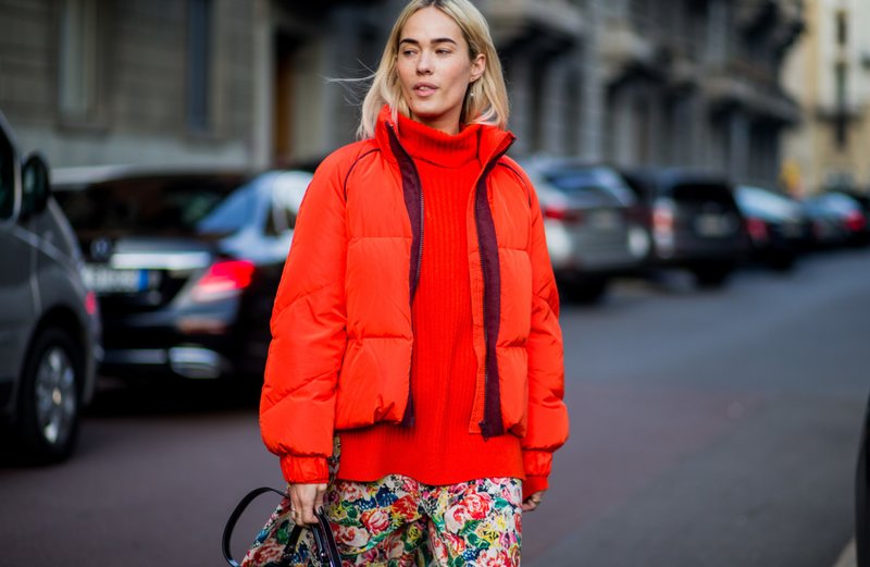 Bright down jacket