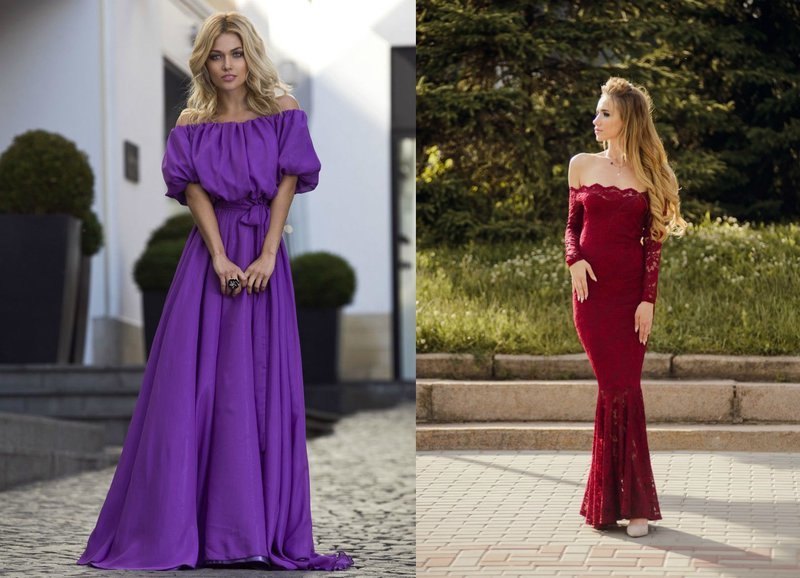 Off Shoulder Evening Dresses