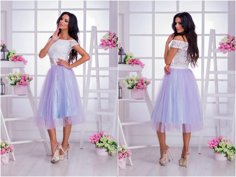 Dress with tulle