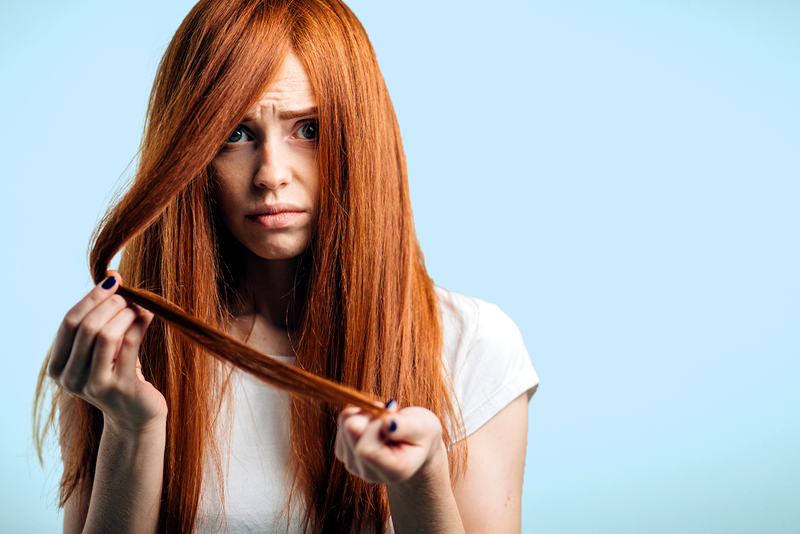 Girl with split ends