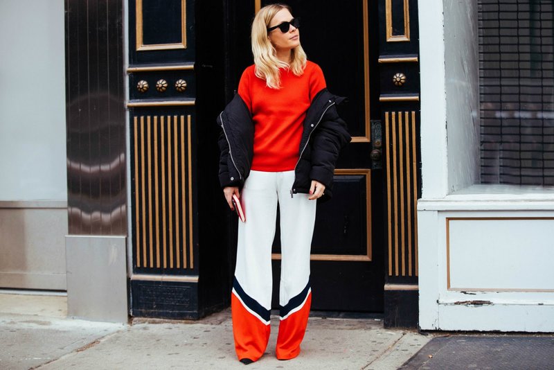 Stylish girl dressed in sports style.