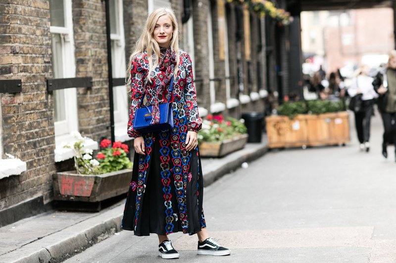 Girl dressed in boho style.