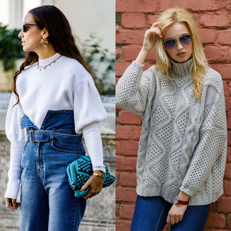 Fashionable oversized sweaters for spring