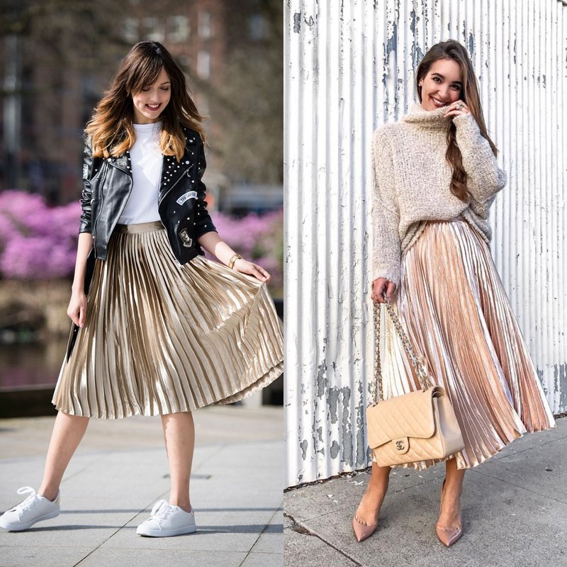 Shiny skirts: spring-summer trend