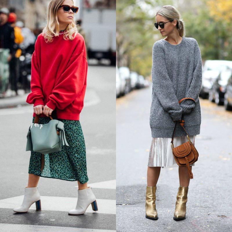 Oversized sweaters in spring