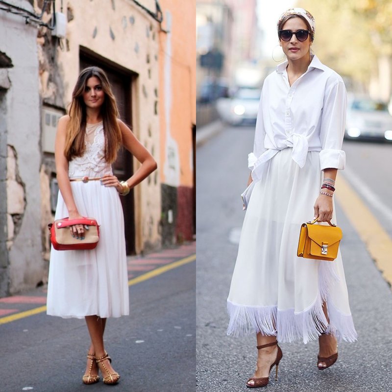 Feminine look in white