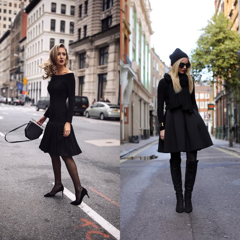 Stylish girls in black