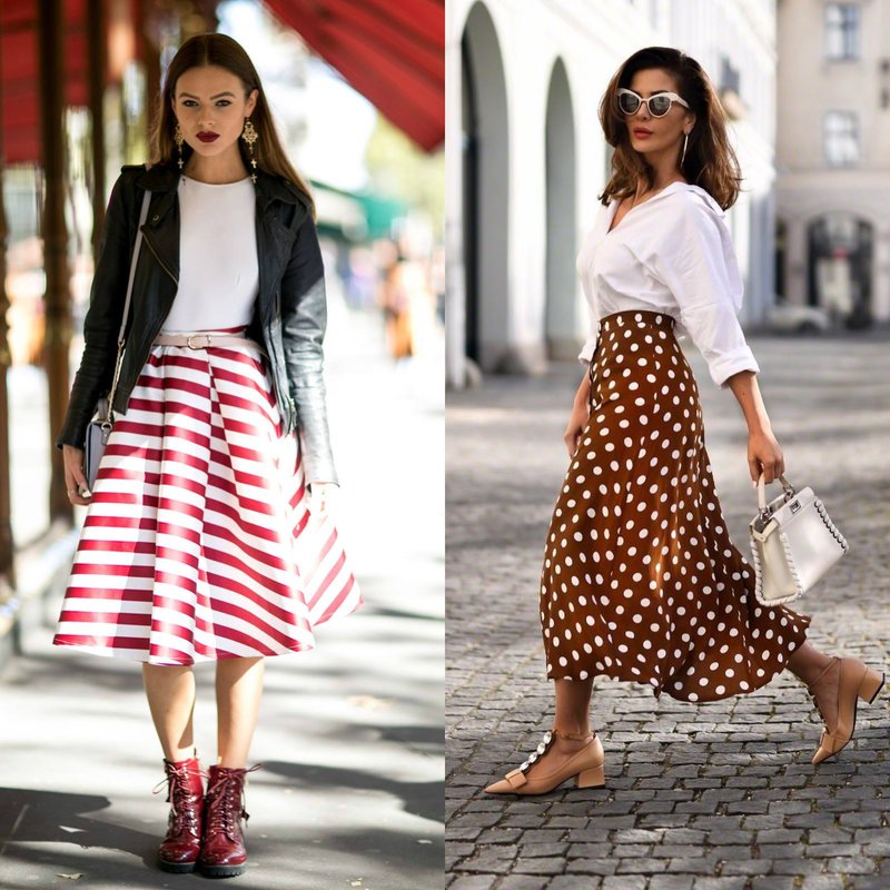 Spring-summer skirts with prints