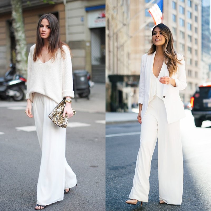 Spring suit in pale white