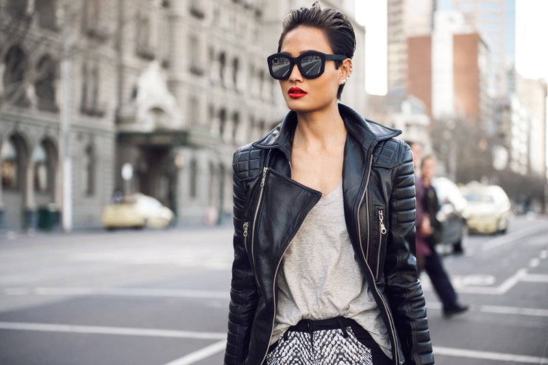 Beautiful girl in fashionable glasses