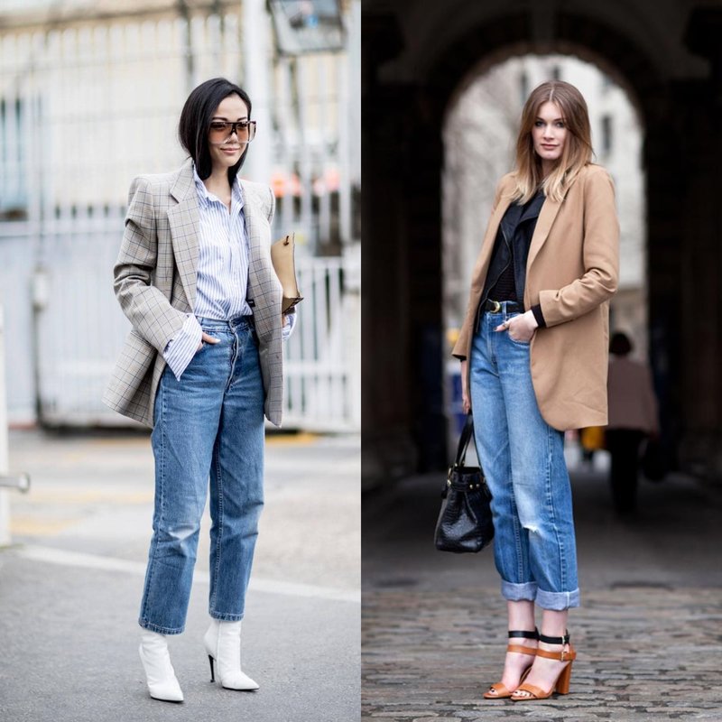 Spring looks in an oversized jacket