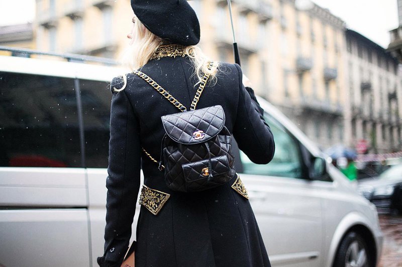 Stylish backpack in black