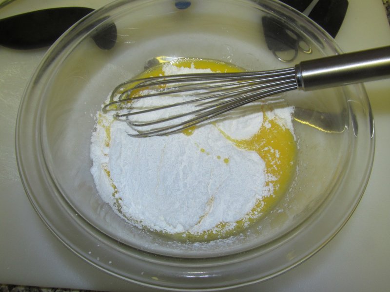 Cooking masks with egg and starch