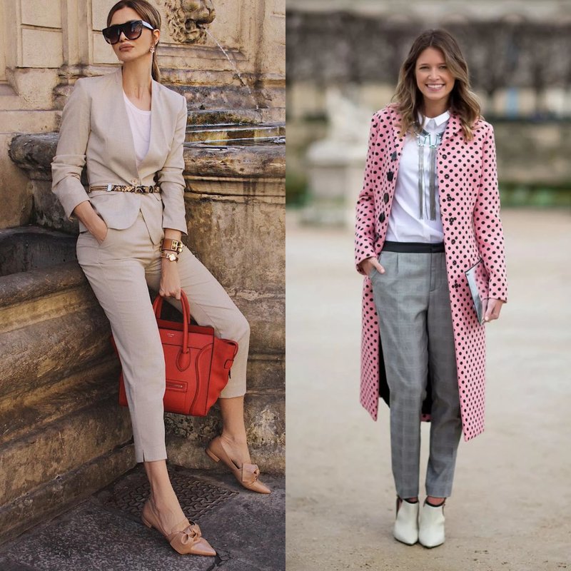 Spring looks in pastel colors.