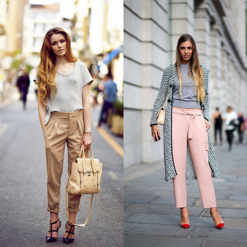 Girls in trousers: spring looks