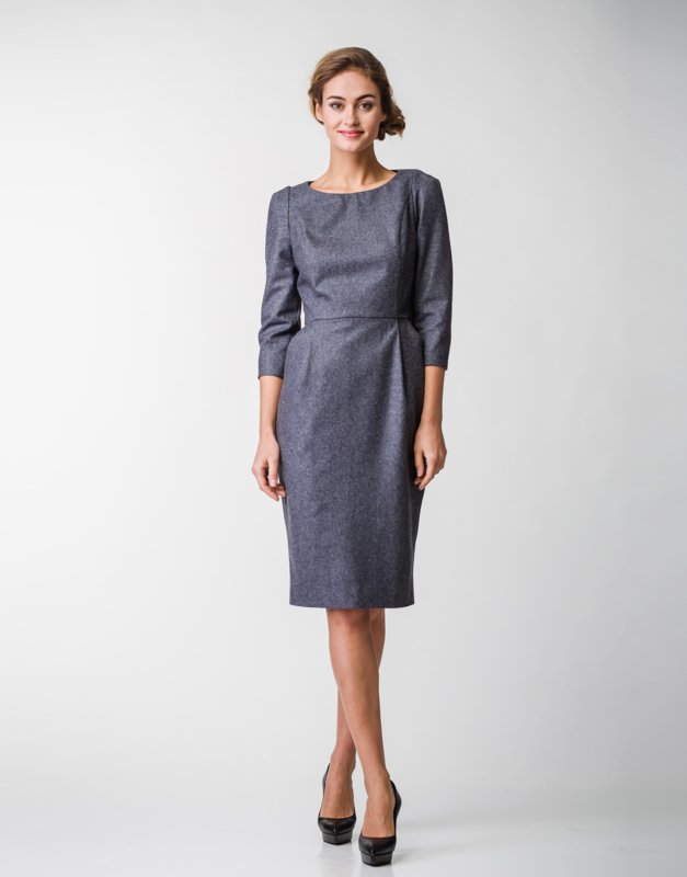 Gray office dress