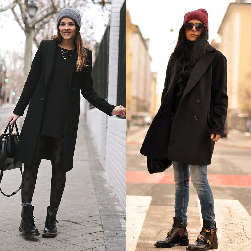 Fashionable spring looks in black