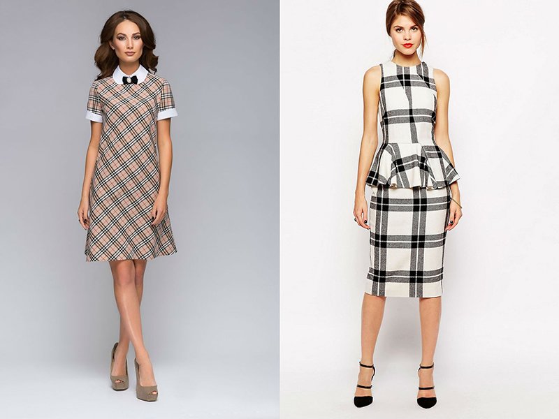 Spring check dresses for office