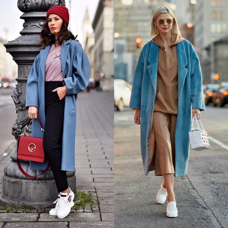 Fashionable oversized coats