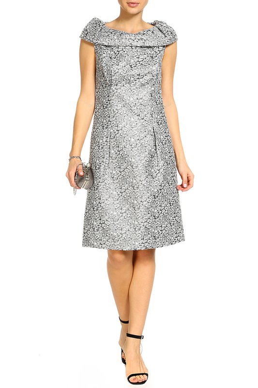 Silver brocade dress