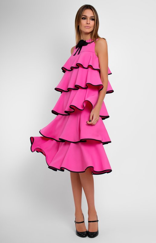 Pink dress with frill