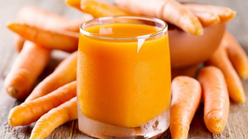 Carrot juice for cooking masks