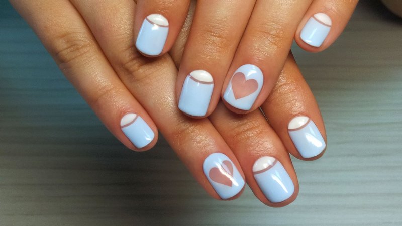 Lunar French Short Nails