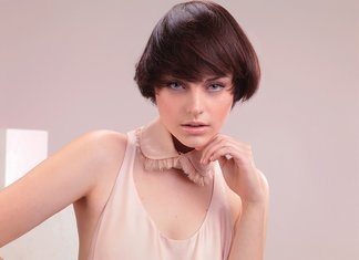 Fashionable short-haired girl