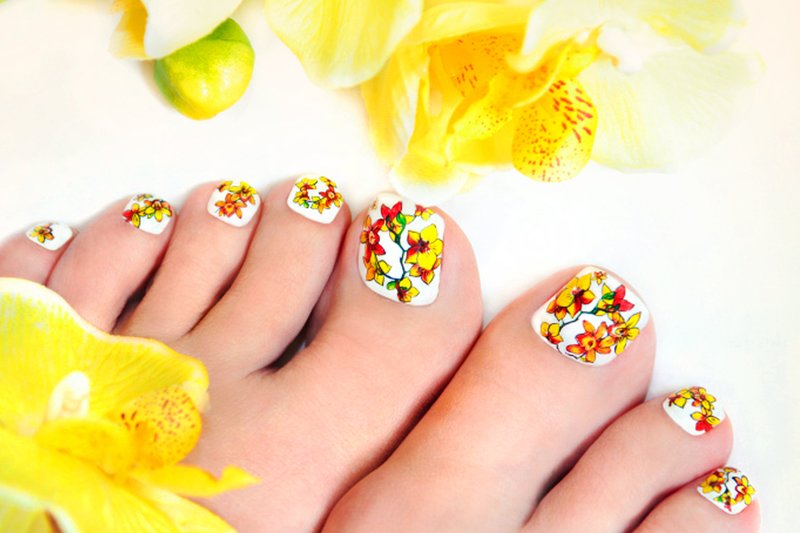 Flower pedicure