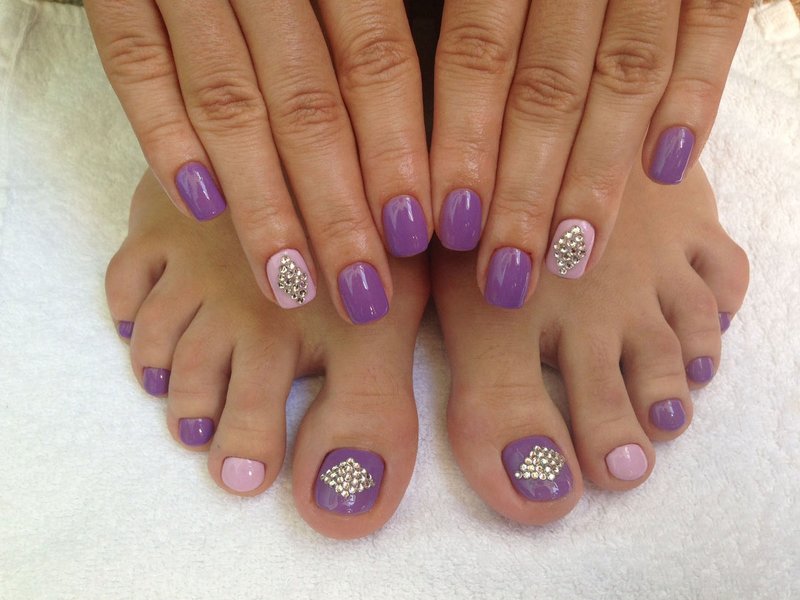 Purple with rhinestones