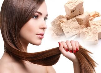 Hair masks with yeast