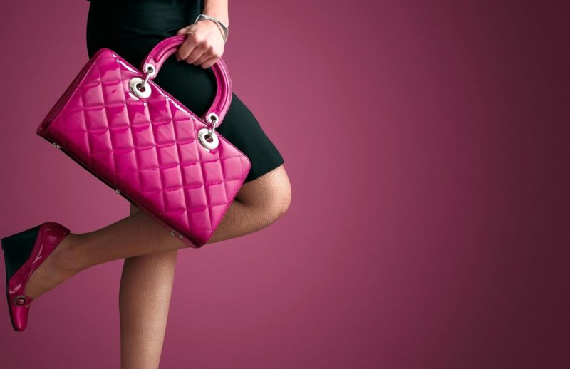 Bright pink handbag