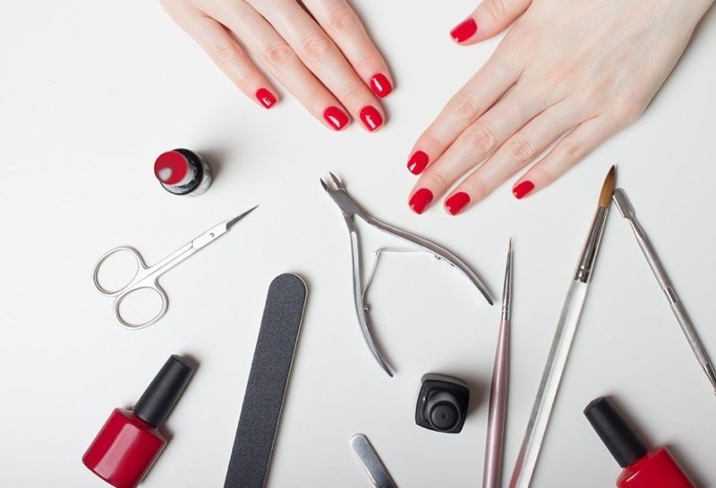 Tools for home manicure.