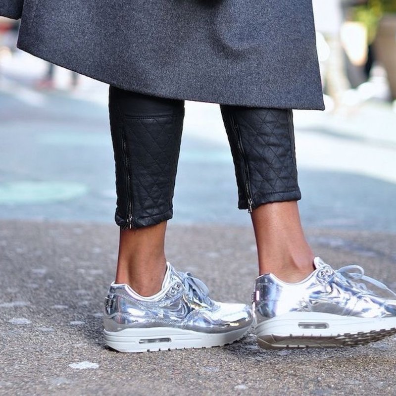 Silver sneakers