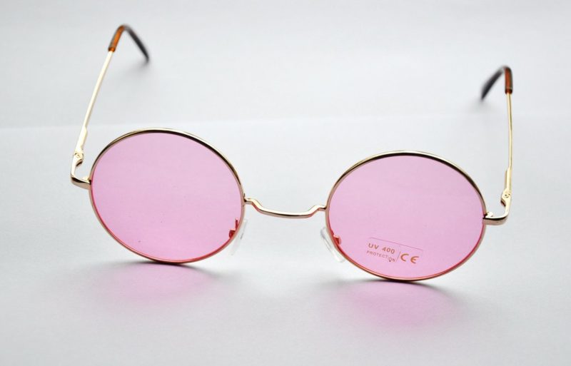 Pink glasses in a dream