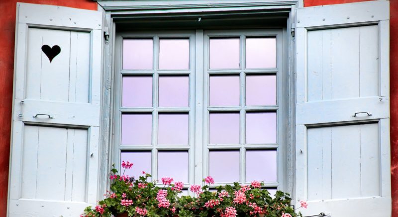 Window with open shutters