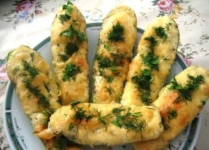 Zucchini with cheese