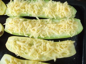 Zucchini with cheese