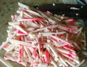 Red Sea Salad with Crab Sticks