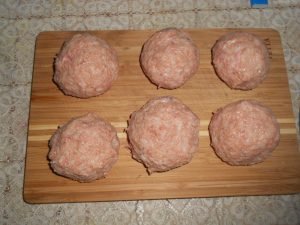 Minced meatballs with rice