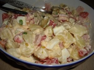 Ham and potato salad