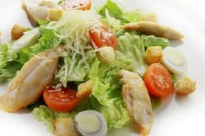 Caesar salad with chicken