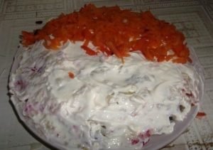 Classic herring salad under a fur coat